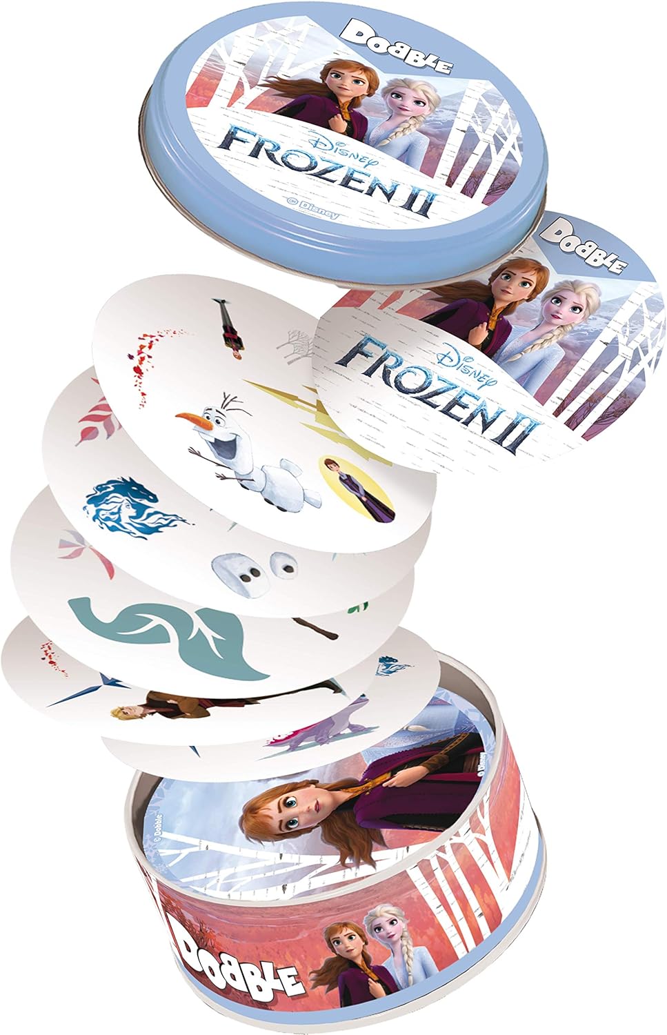 Close-up of cards featuring Frozen 2 characters