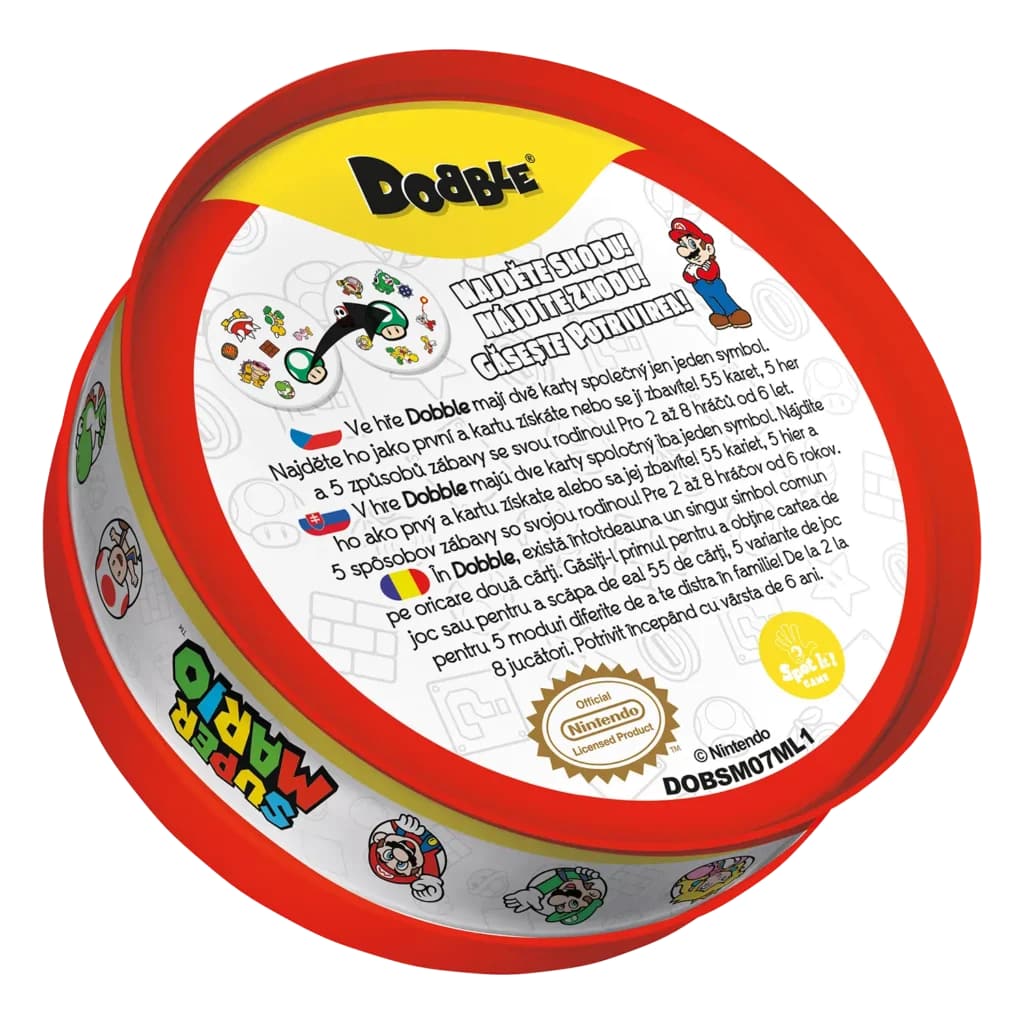 Dobble Super Mario tin box