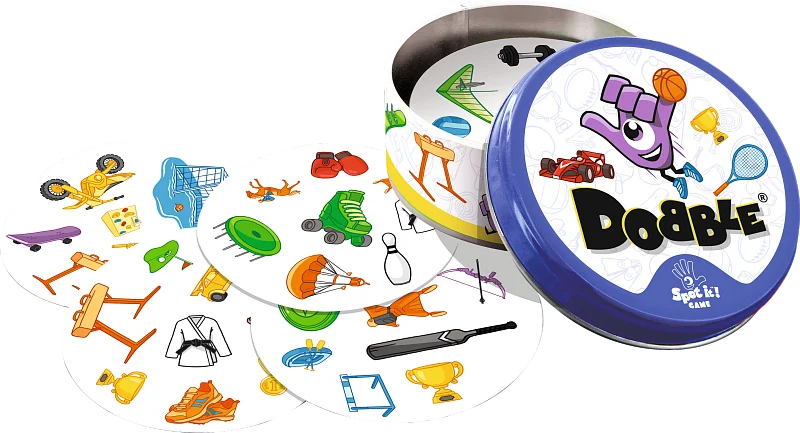 A group of people playing Dobble Sport