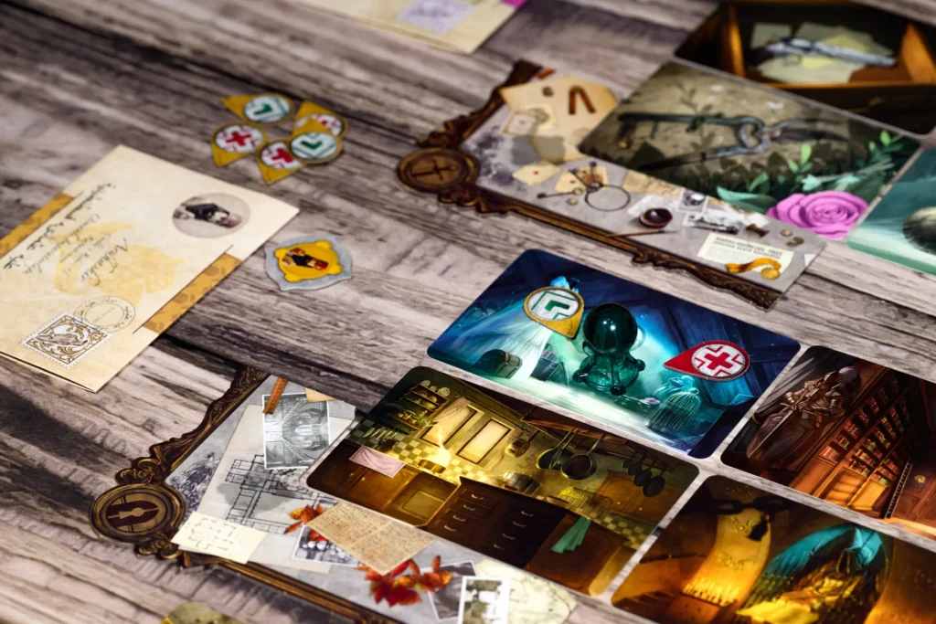 A player in the role of the ghost passing a vision to other players.