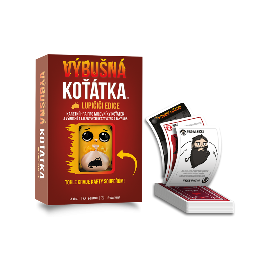 Illustration from the Streaking Kittens card game