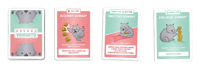 Detail of wombat game cards