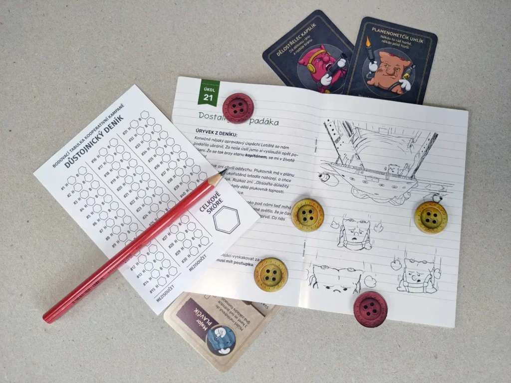 Detailed view of an action unit card.
