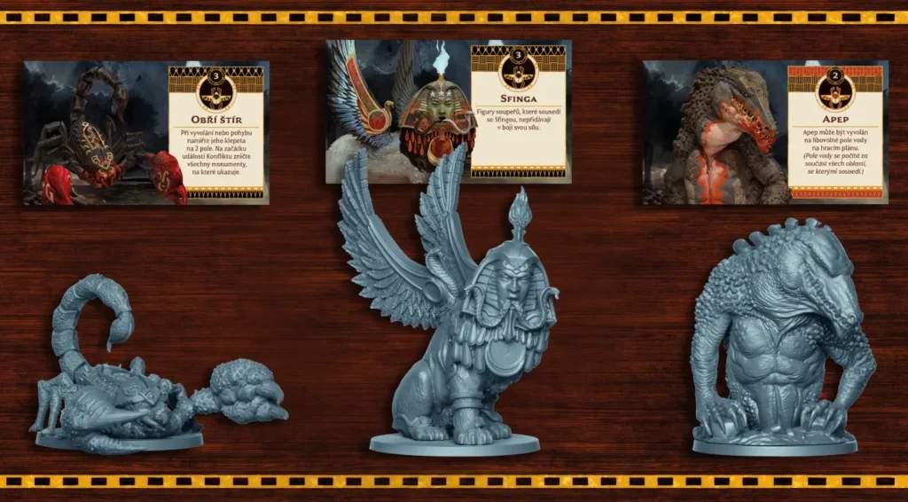View of the game board and deity cards.