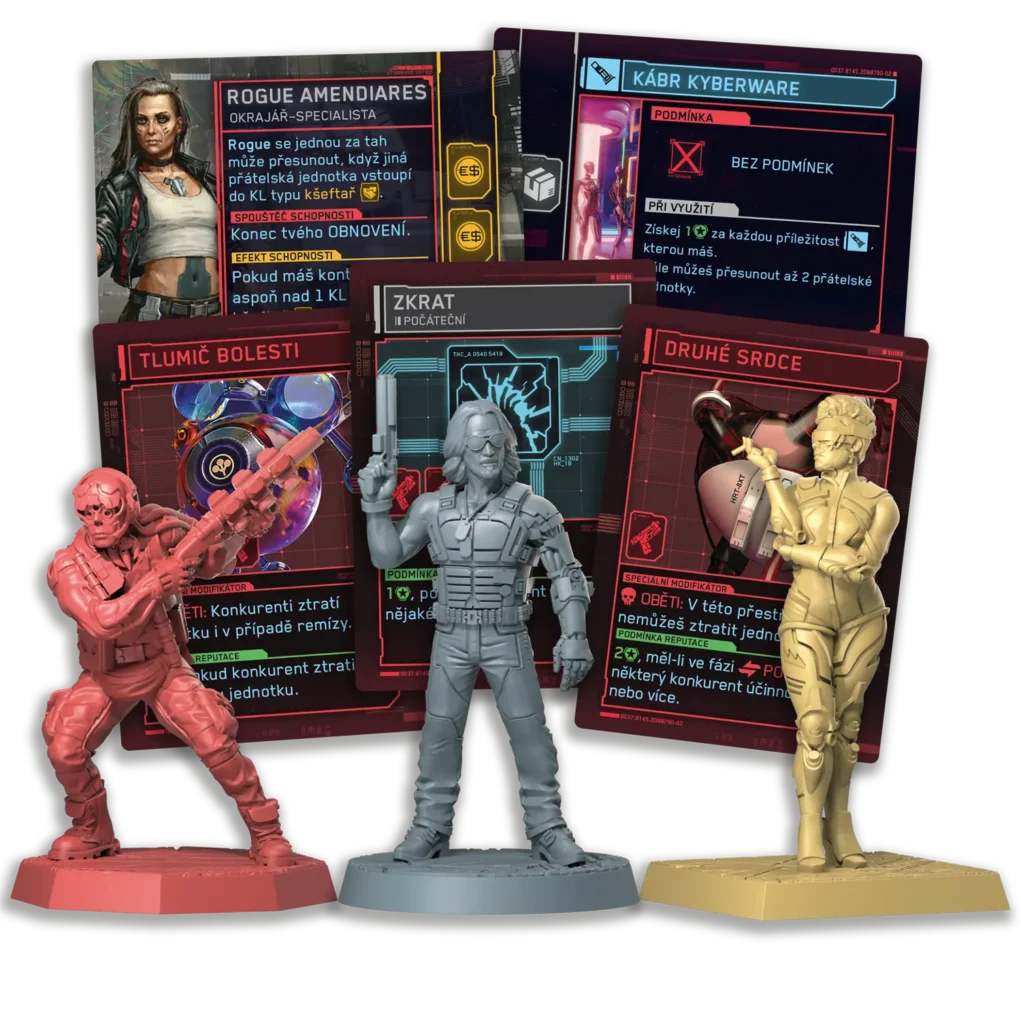 Player boards and game cards with gang equipment.