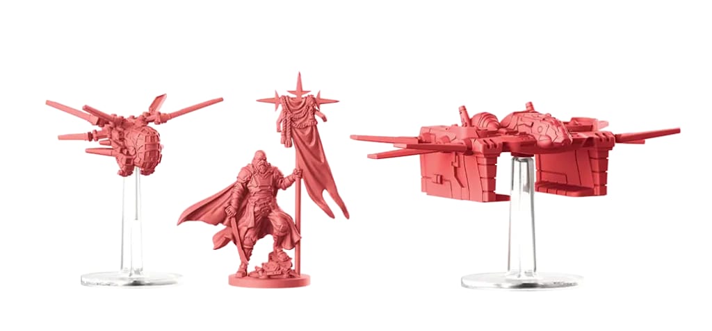 Detailed unit miniatures on the Arrakis game map.