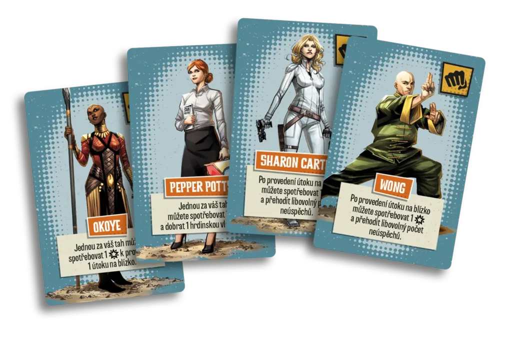 Figurines of key Marvel characters.