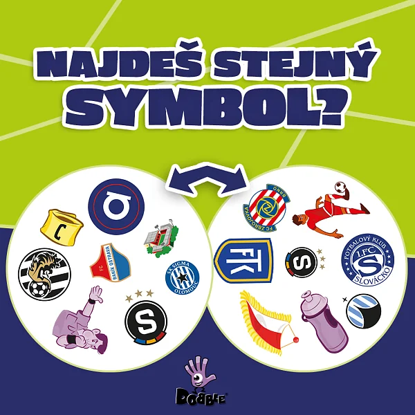 Players pointing at cards with football symbols