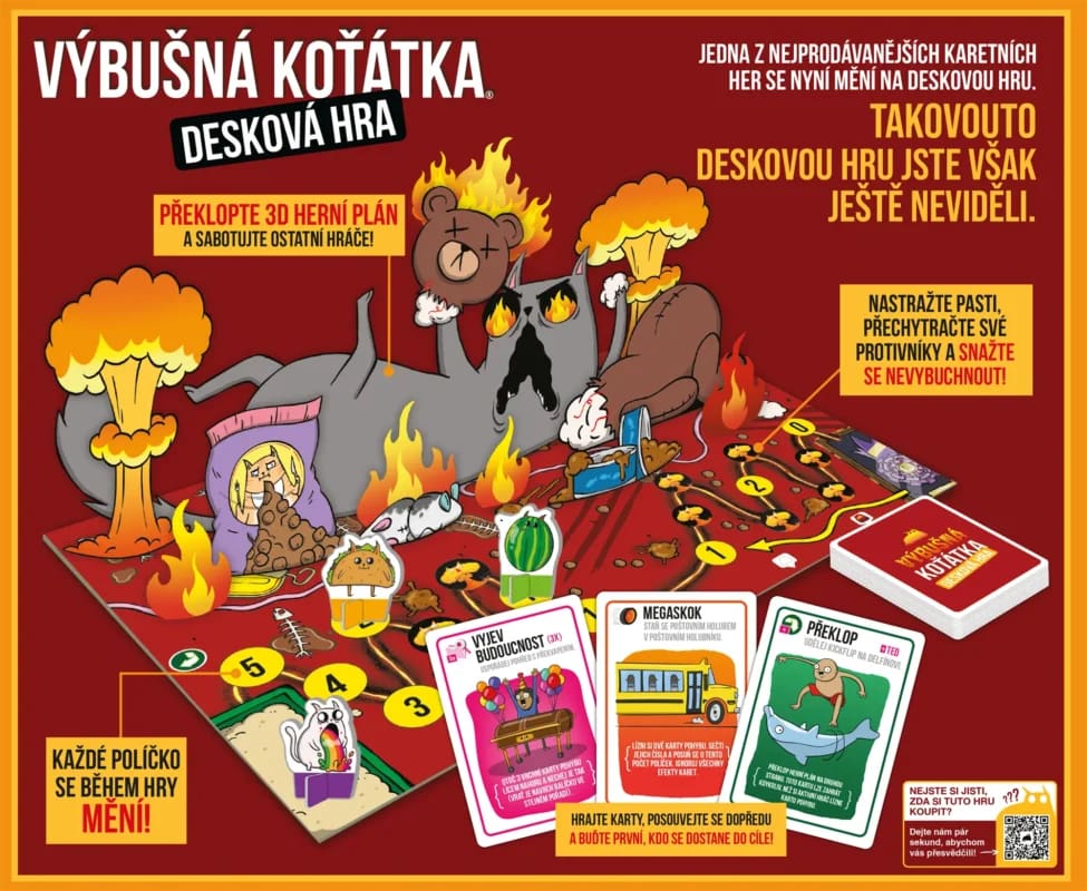 Players at a table during a session of Exploding Kittens: Board Game.
