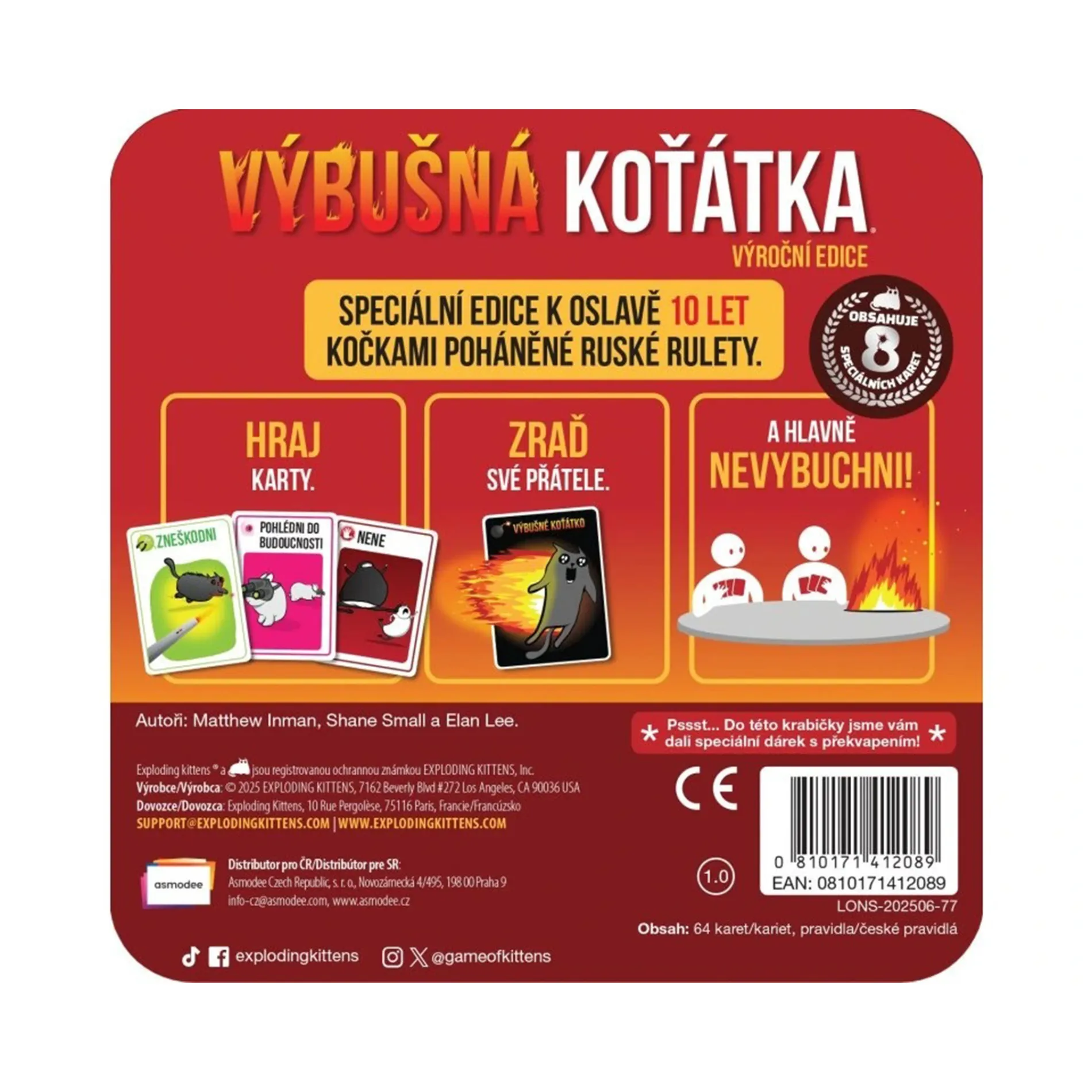 People playing Exploding Kittens