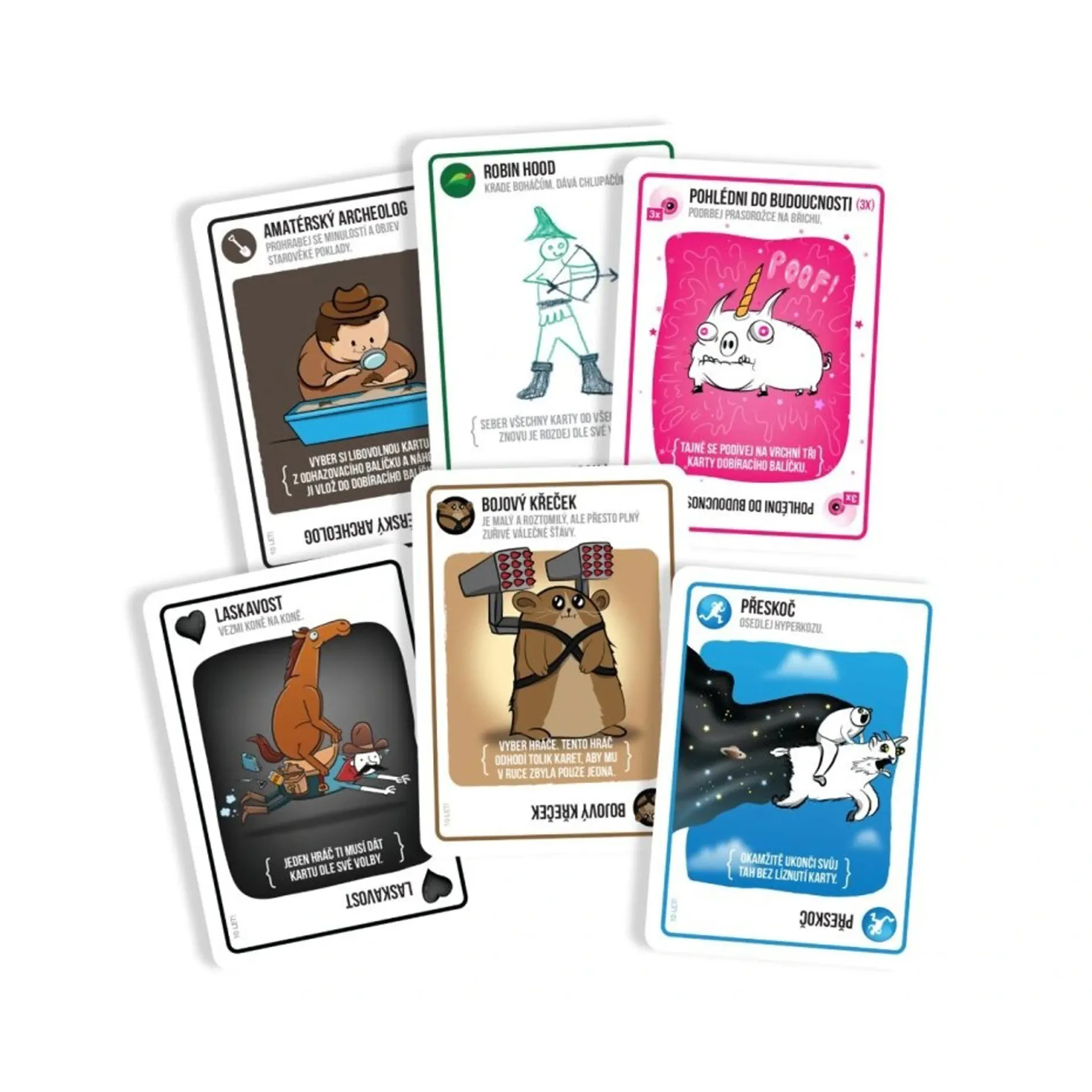 Illustrations from the Exploding Kittens Anniversary Edition