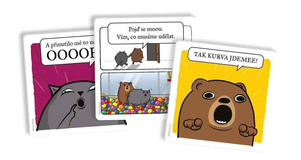 Players looking through monster cards on the table.