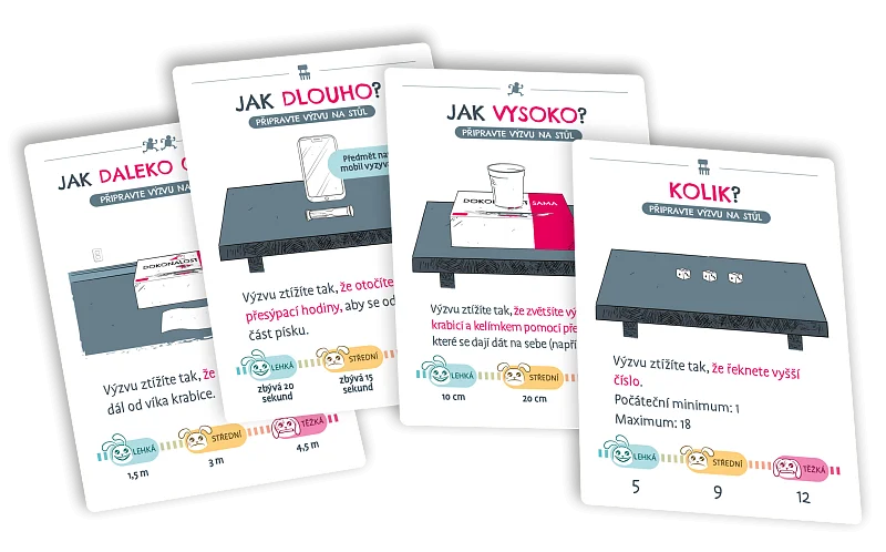 Detail of cards with topics
