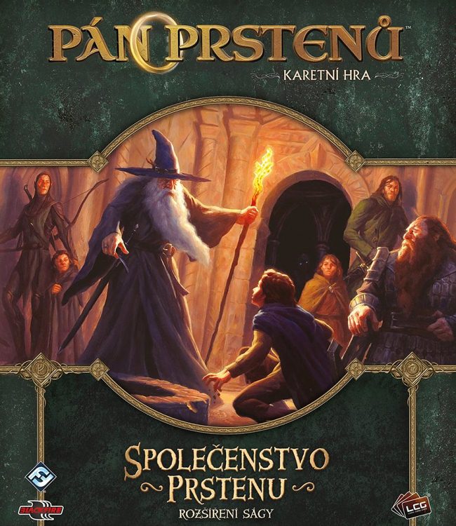 Players at a table during a session of The Lord of the Rings card game with new cards.