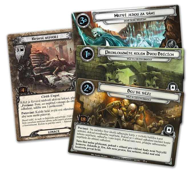 Card featuring the Battle before the Black Gate of Mordor.
