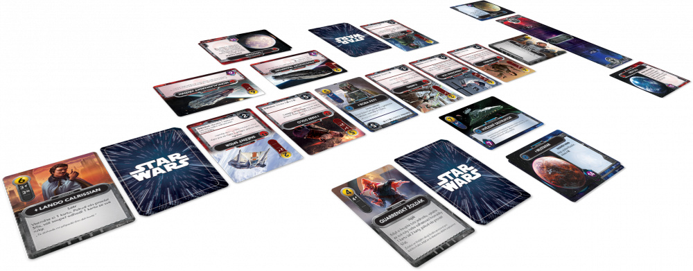 Detailed view of character cards from the Star Wars universe.