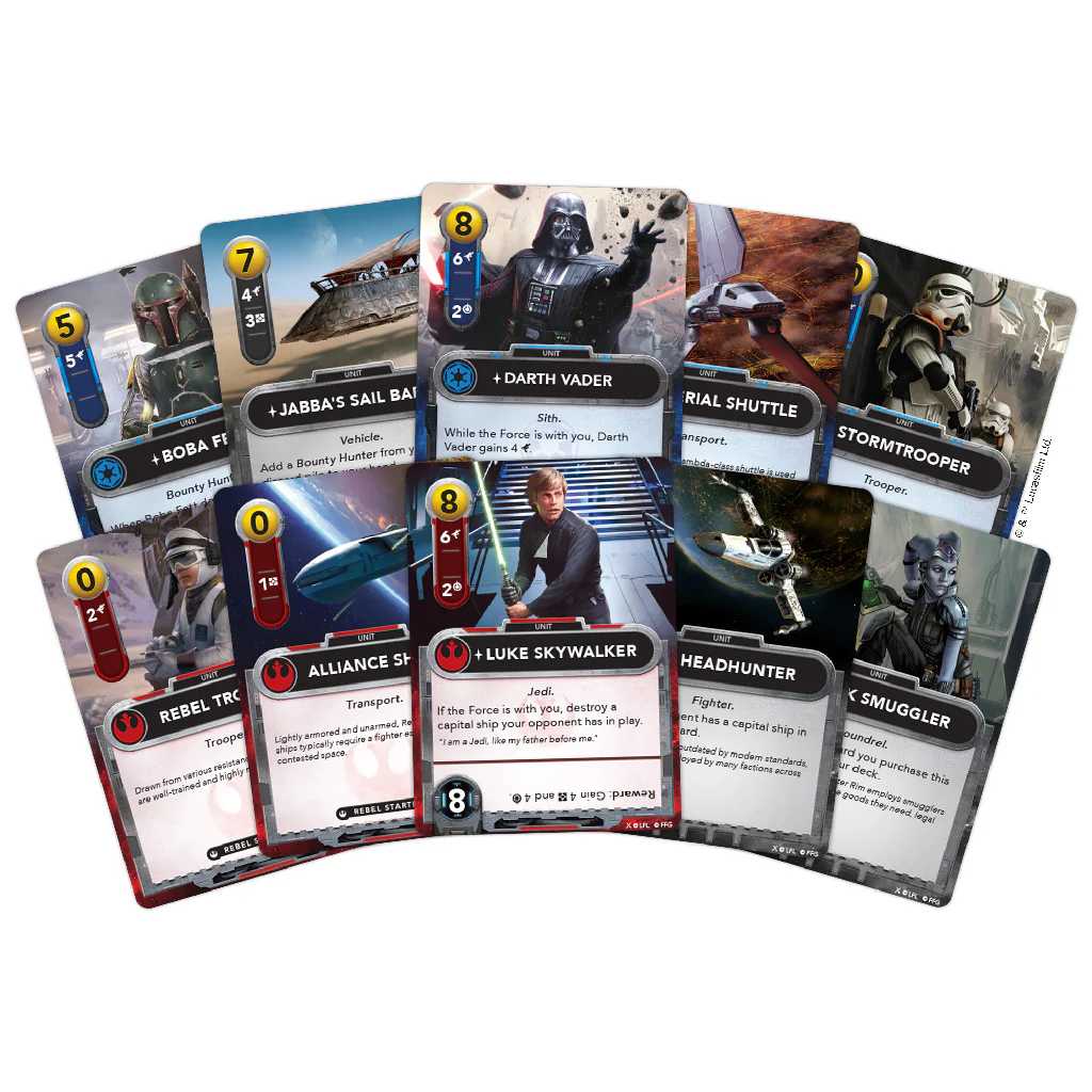 Card featuring Rebel Alliance units.