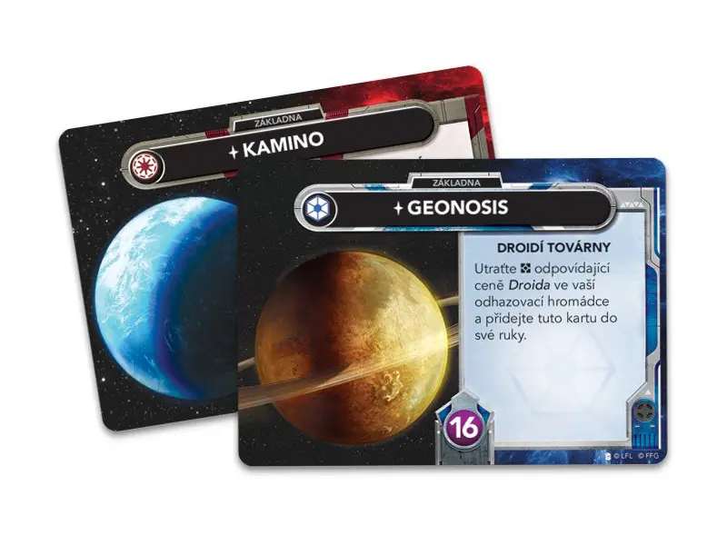 Card featuring Separatist droids.