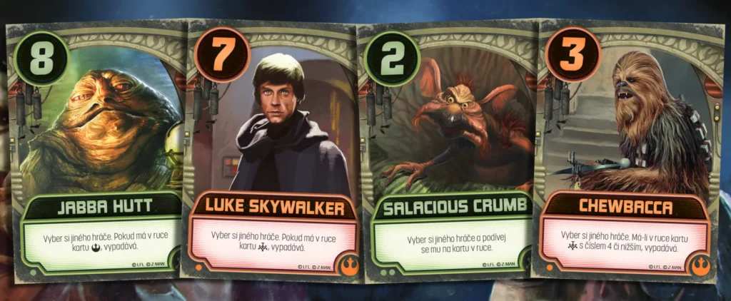Players at a table during a game of Jabba's Palace.