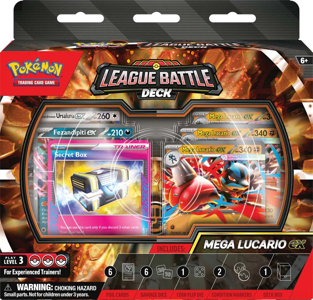 Pokémon TCG Mega Lucario ex League Battle Deck ako pripravený herný balíček