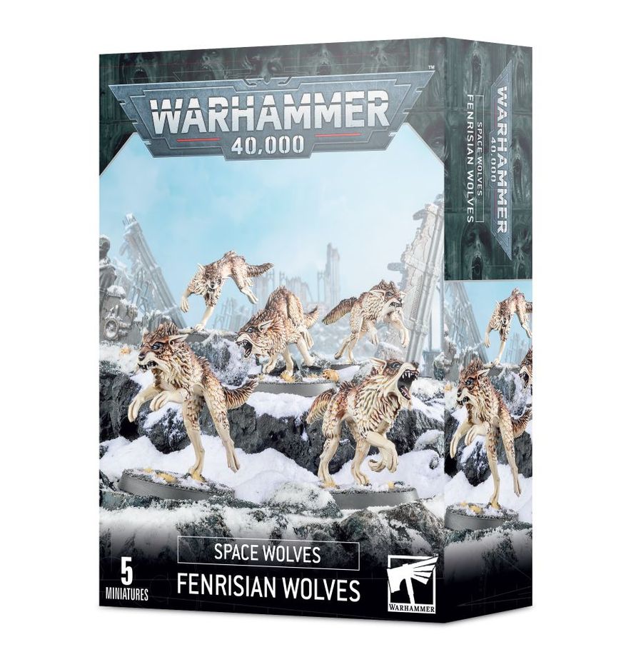 Detail srsti, tesáků a divokých výrazů Fenrisian Wolves