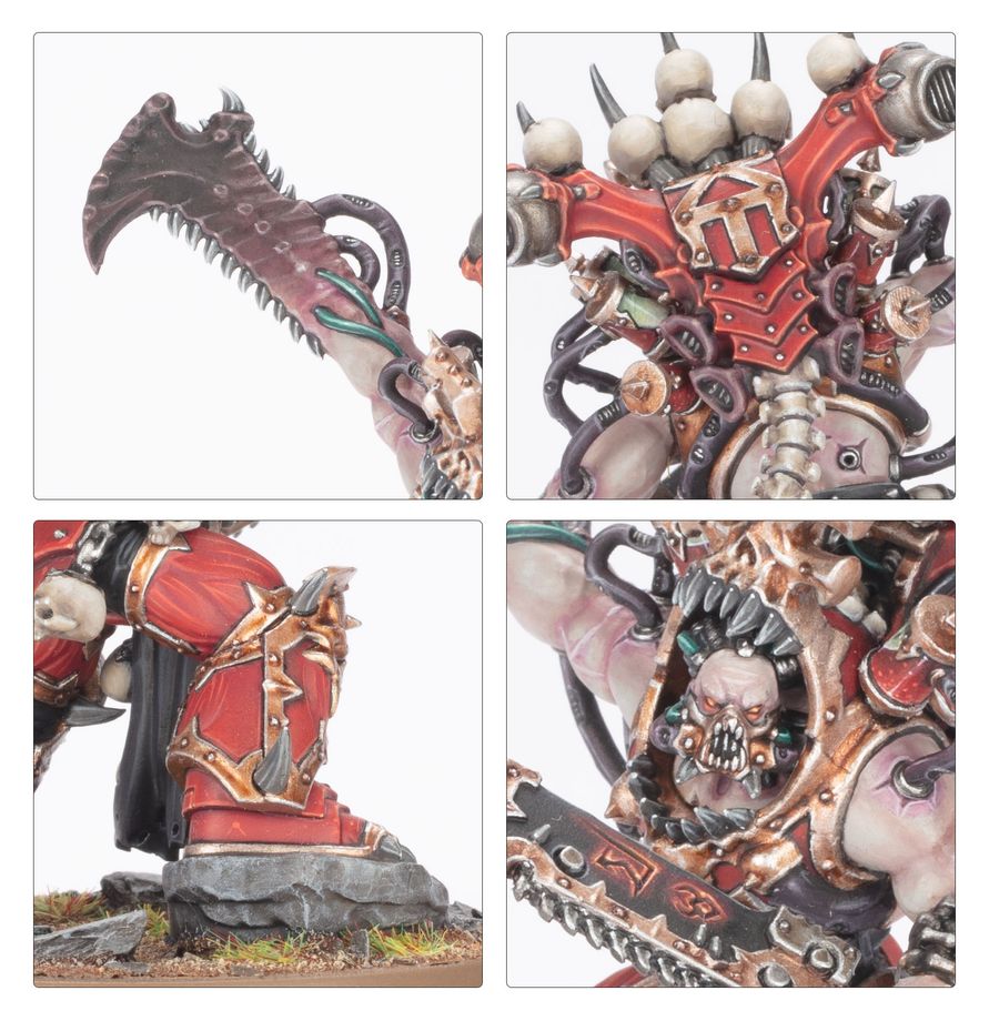 Slaughterbound leading daemonic World Eaters warriors into battle