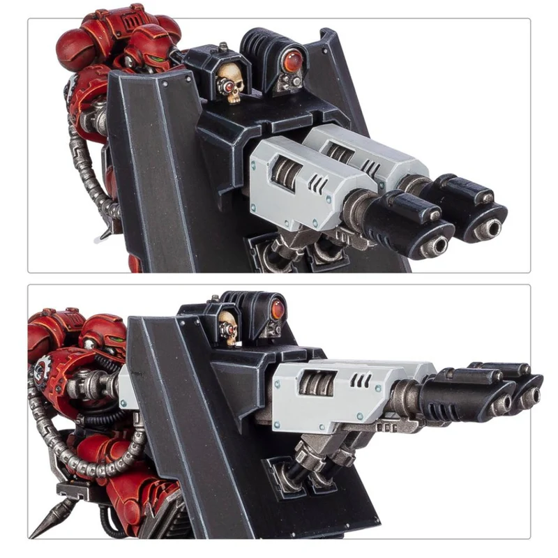 Techmarine Iron Hands dohlížející na dvojici Firestrike Servo-turrets