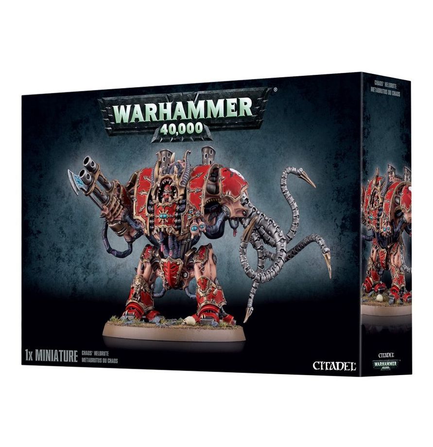 Helbrute Chaos Space Marines postupující po bojišti