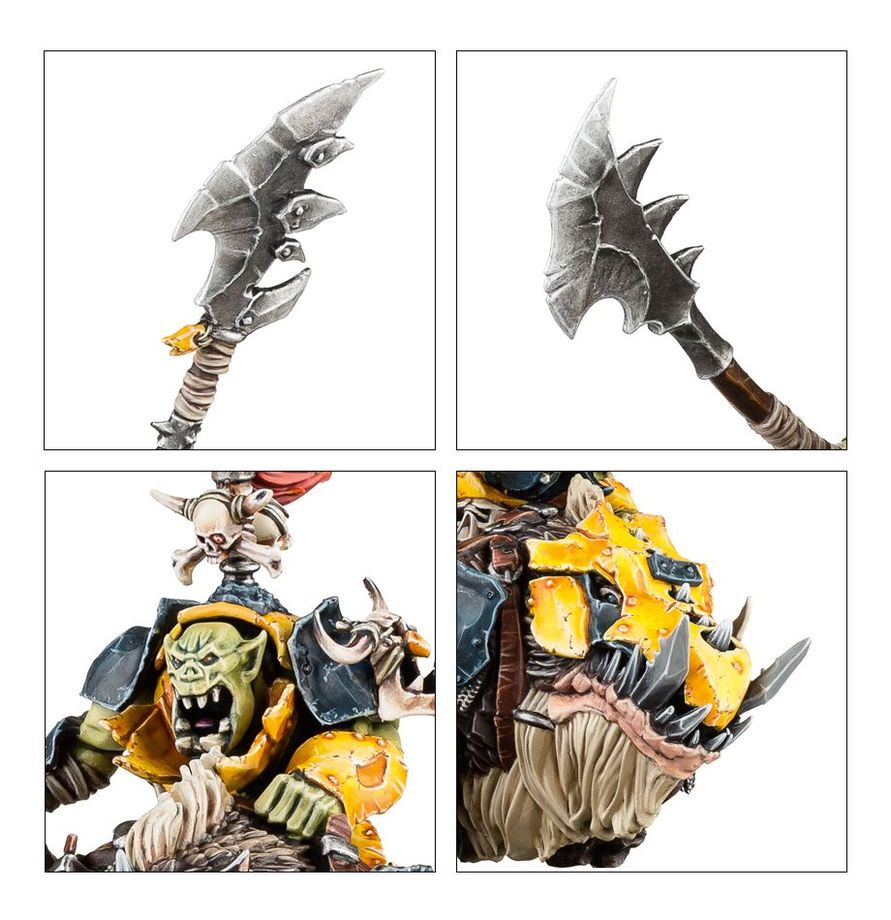 Detail obrněného jezdce Orruk Gore-grunta