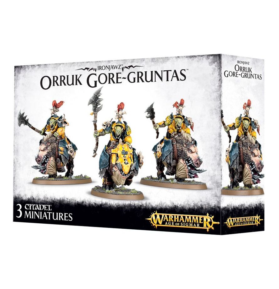 Jednotka Orruk Gore-gruntas postupující do útoku