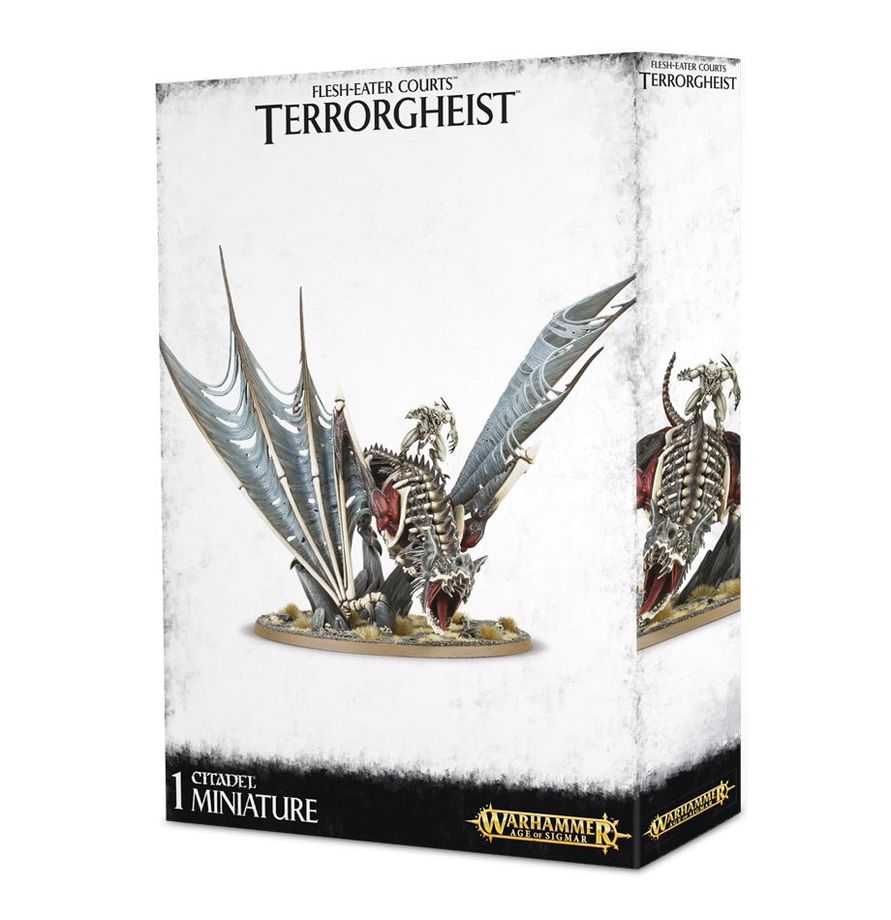 Terrorgheist létající nad armádou Flesh-eater Courts