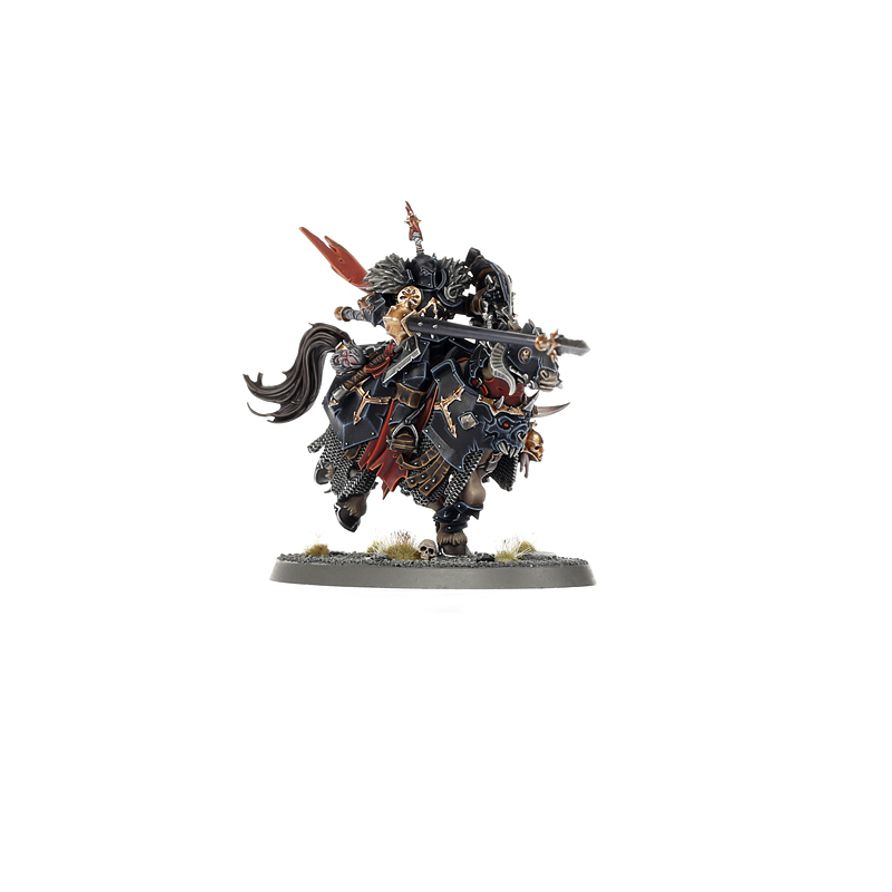 A glorious line of Chaos Knights charging down the battlefield