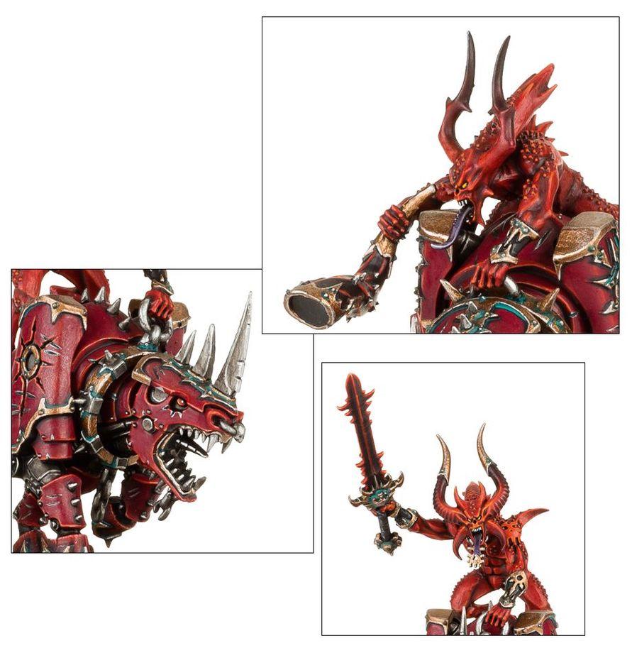 Close-up of the Bloodcrusher Icon Bearer with banner raised