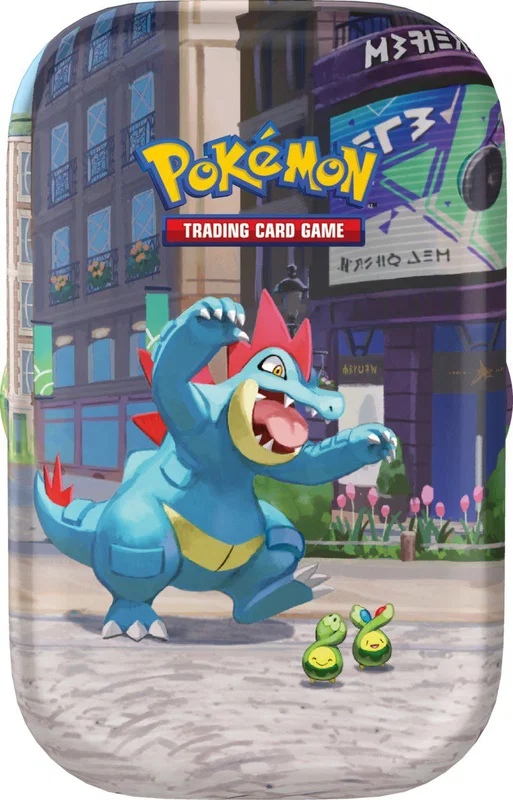 Open view of a pocket-sized Pokémon mini tin