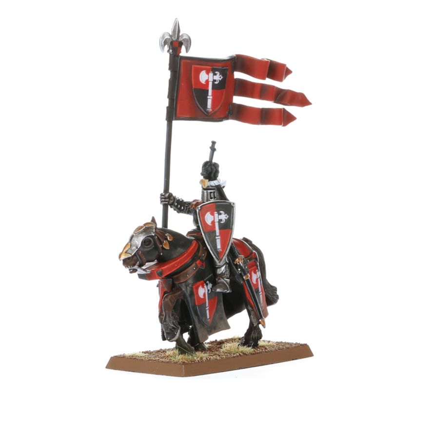 Multi-part plastic Knights of the Realm miniatures arranged for battle