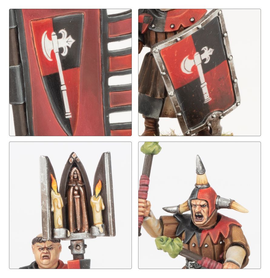 Pluk Men-At-Arms připravený v obranném postavení