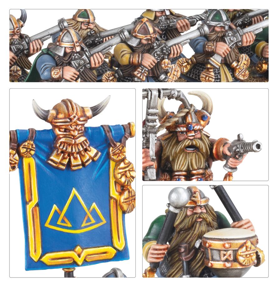 Rear detail of Dwarf models showing quivers and pouches