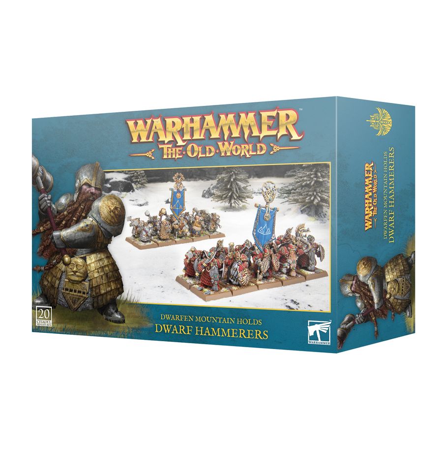 Close-up of dwarf command group components and hammers