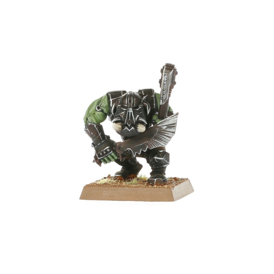 Velká jednotka namařených Orc Boyz se zbraněmi a štíty