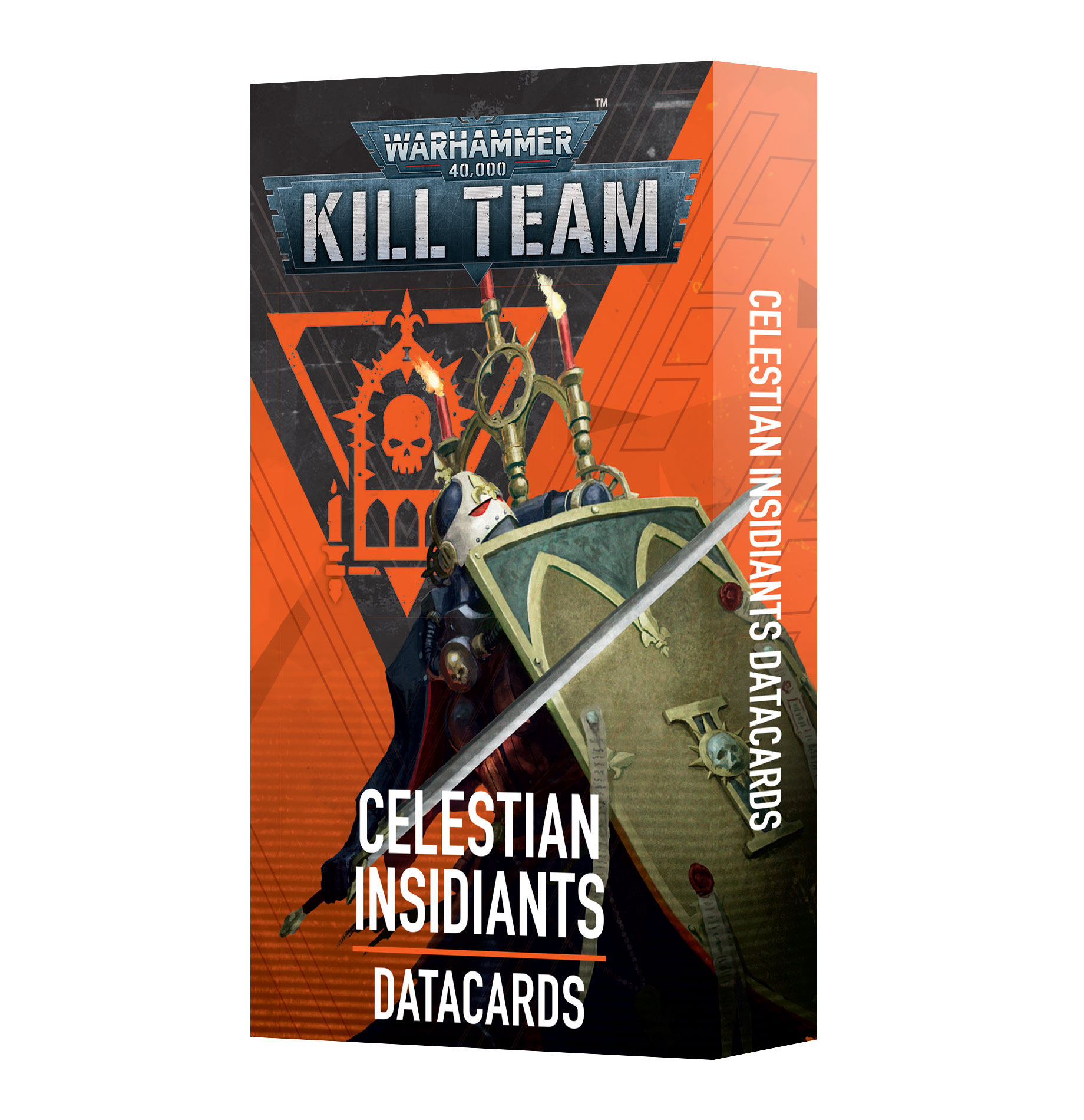 A player using datacards during a Kill Team match.
