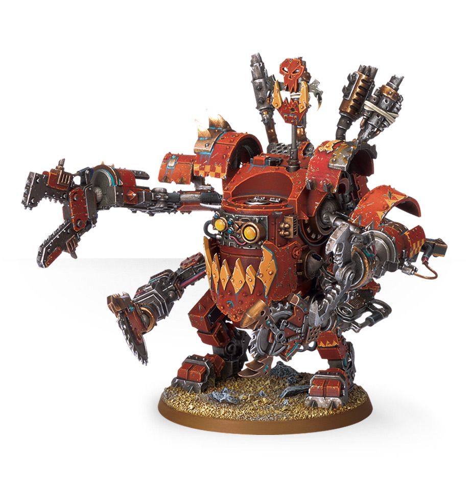 A fully painted Deff Dread ready for battle