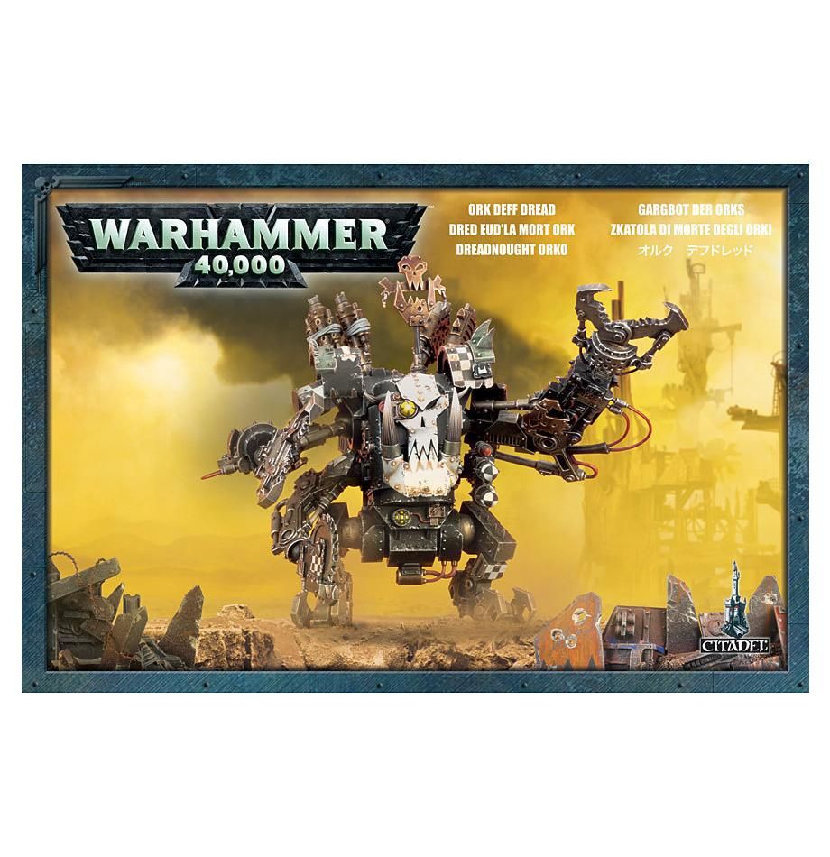 A Deff Dread mid-charge on the tabletop