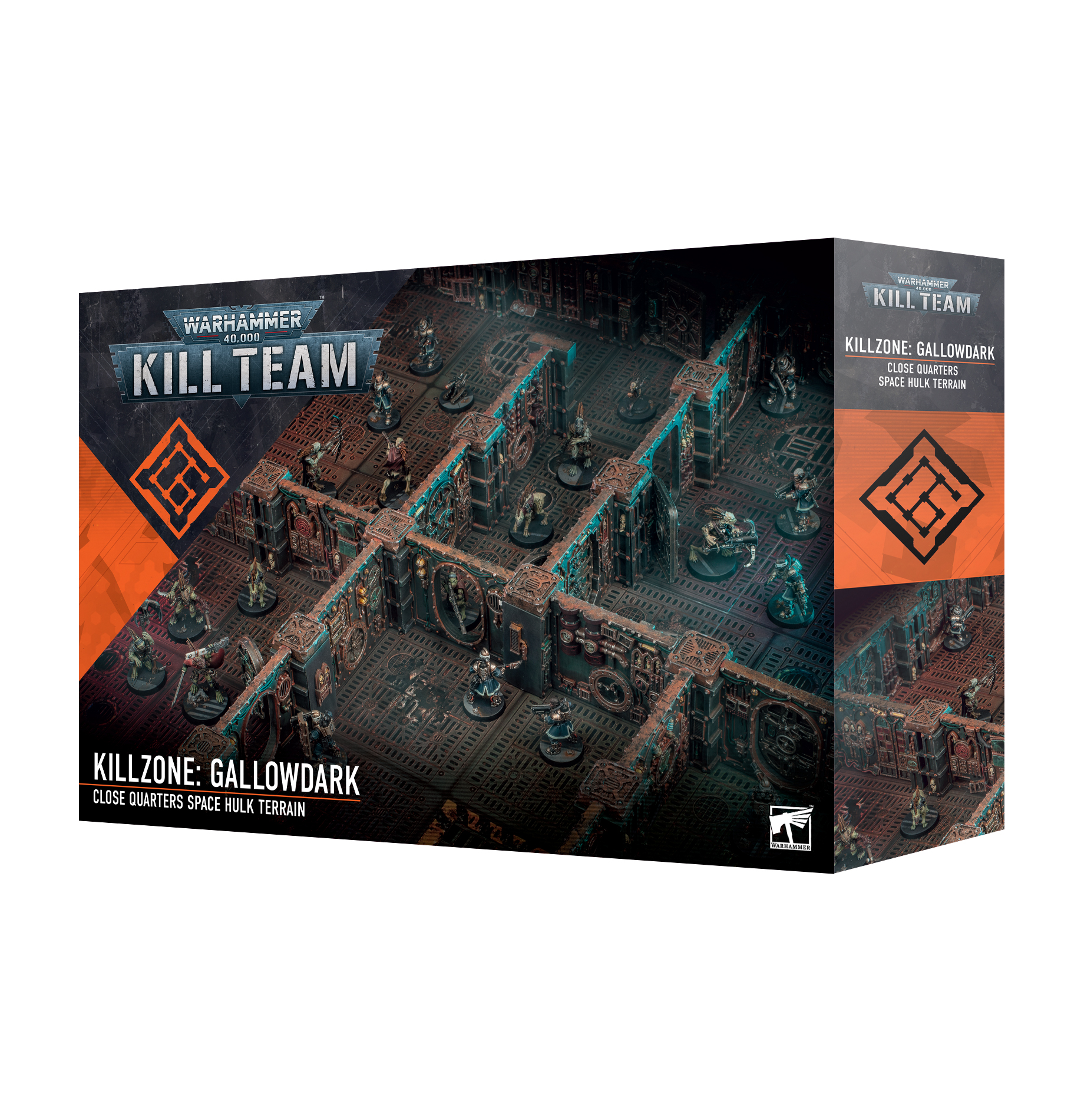 Example of assembled Gallowdark terrain on a gaming table.
