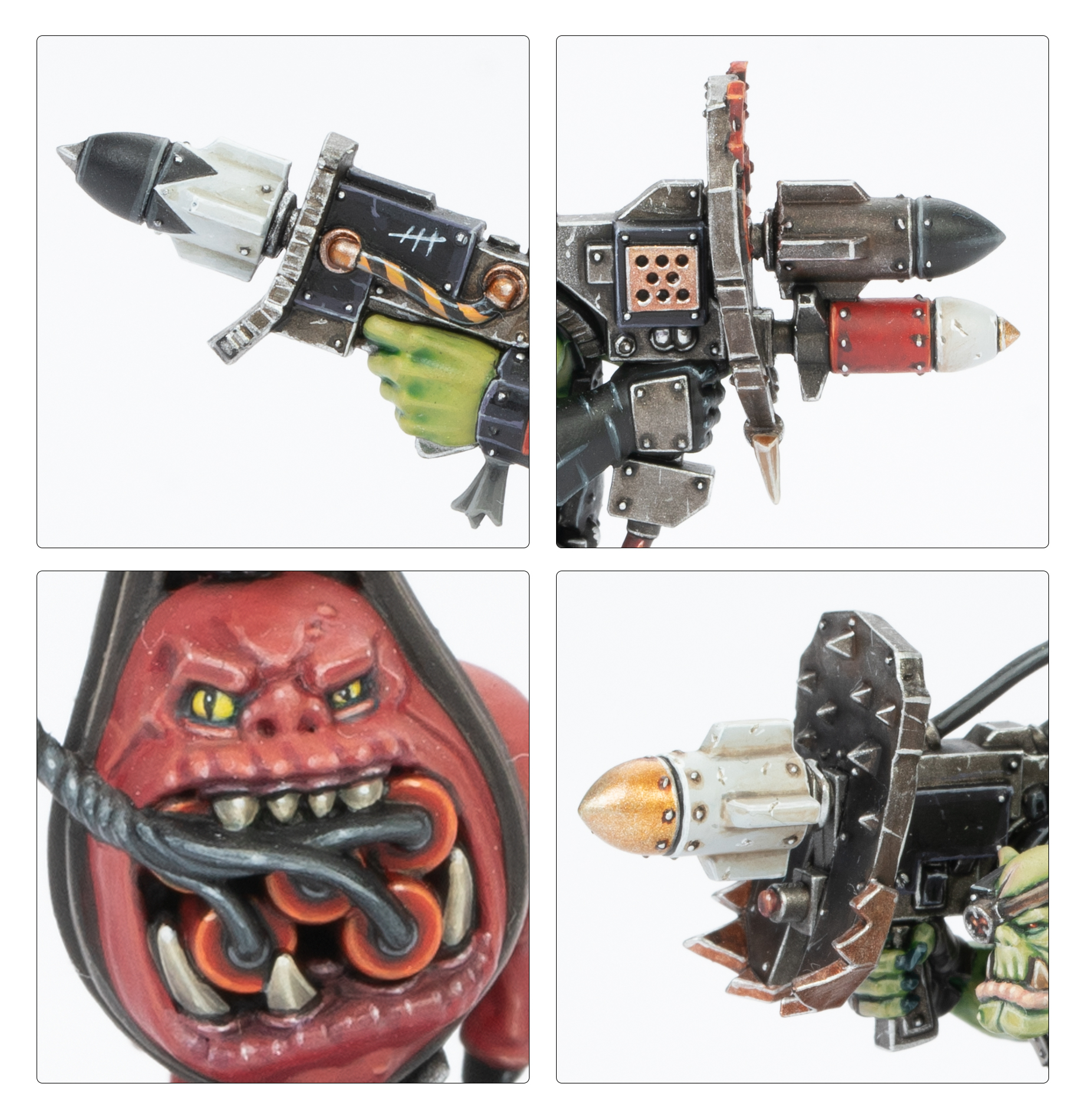 Detail painting of an Ork