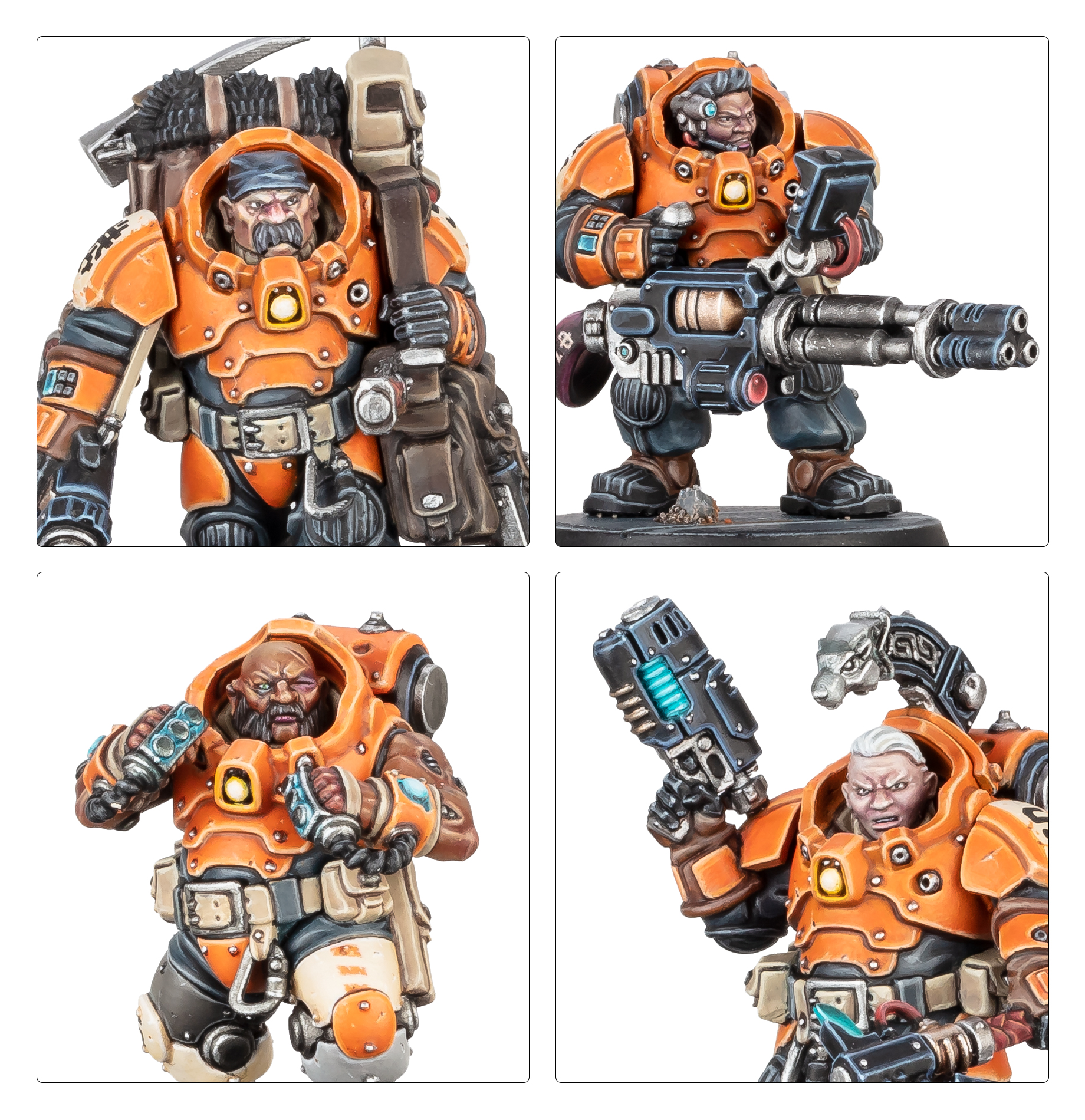 Close-up of Hearthkyn Salvagers miniatures