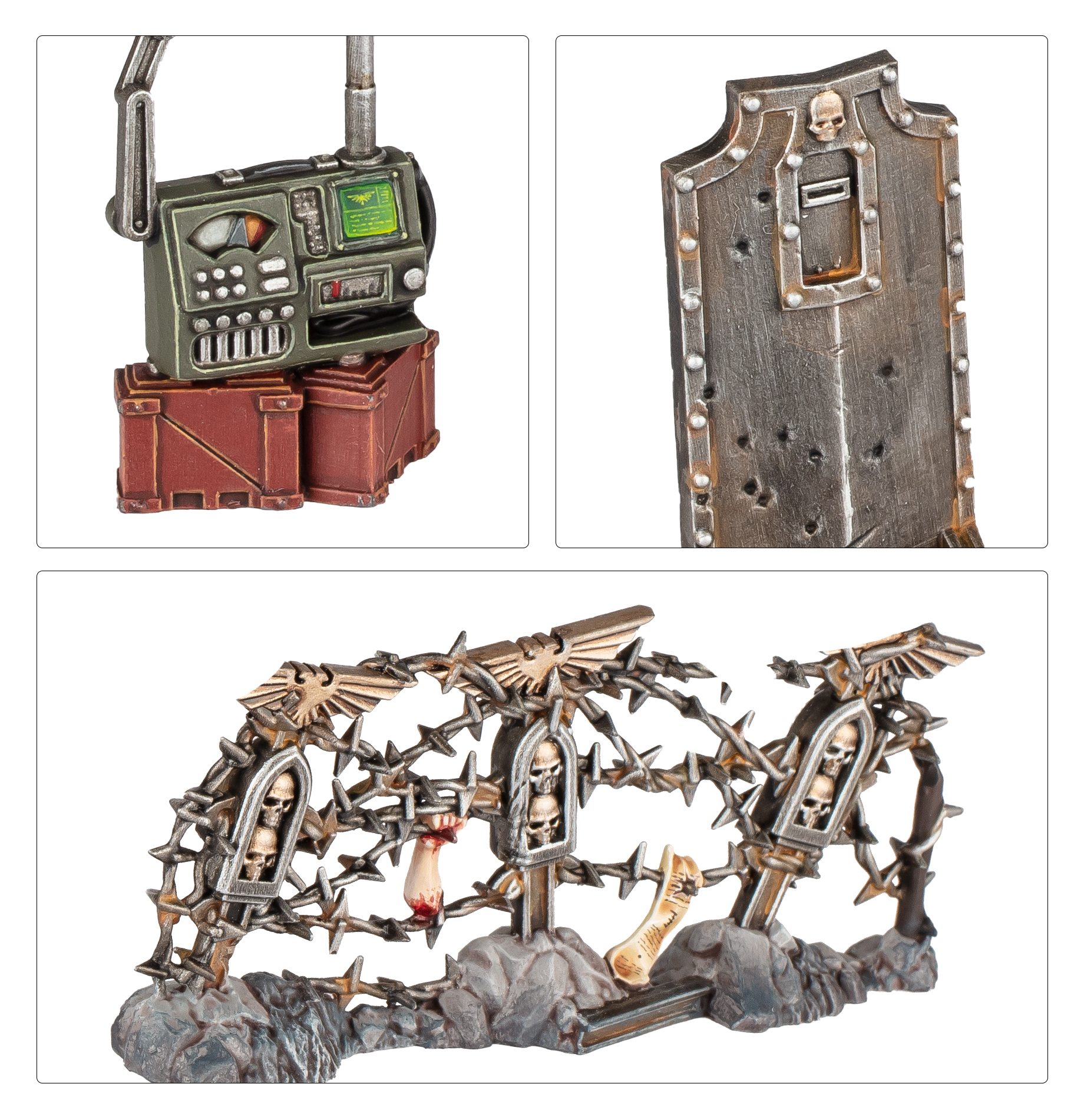 Assorted Kill Team equipment and tactical accessories displayed.