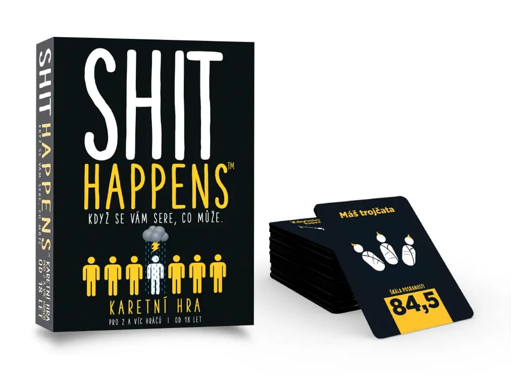 Players laughing at catastrophe cards.