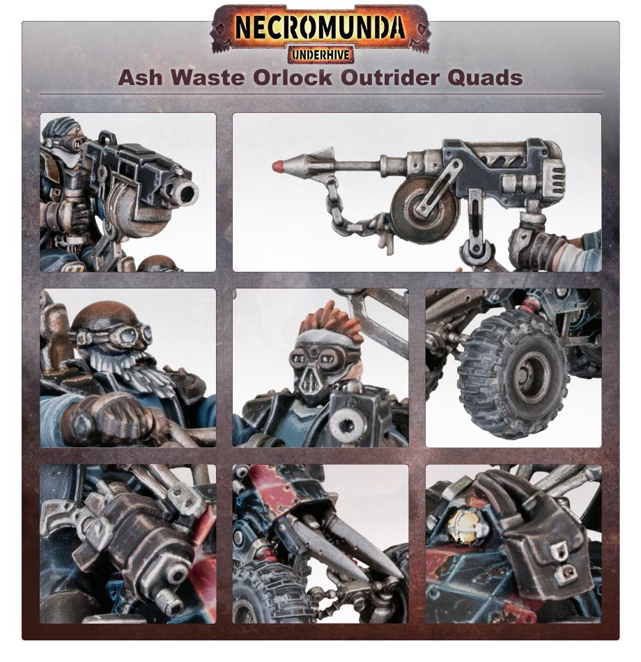 Pohľad na detaily strelca na Orlock Outrider Quad s ťažkou zbraňou.