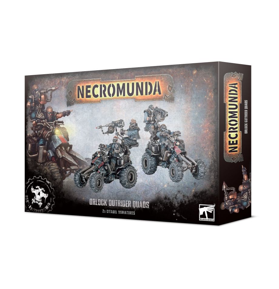 Zadný pohľad na Orlock Outrider Quad so zobrazením detailov motora a podvozka.
