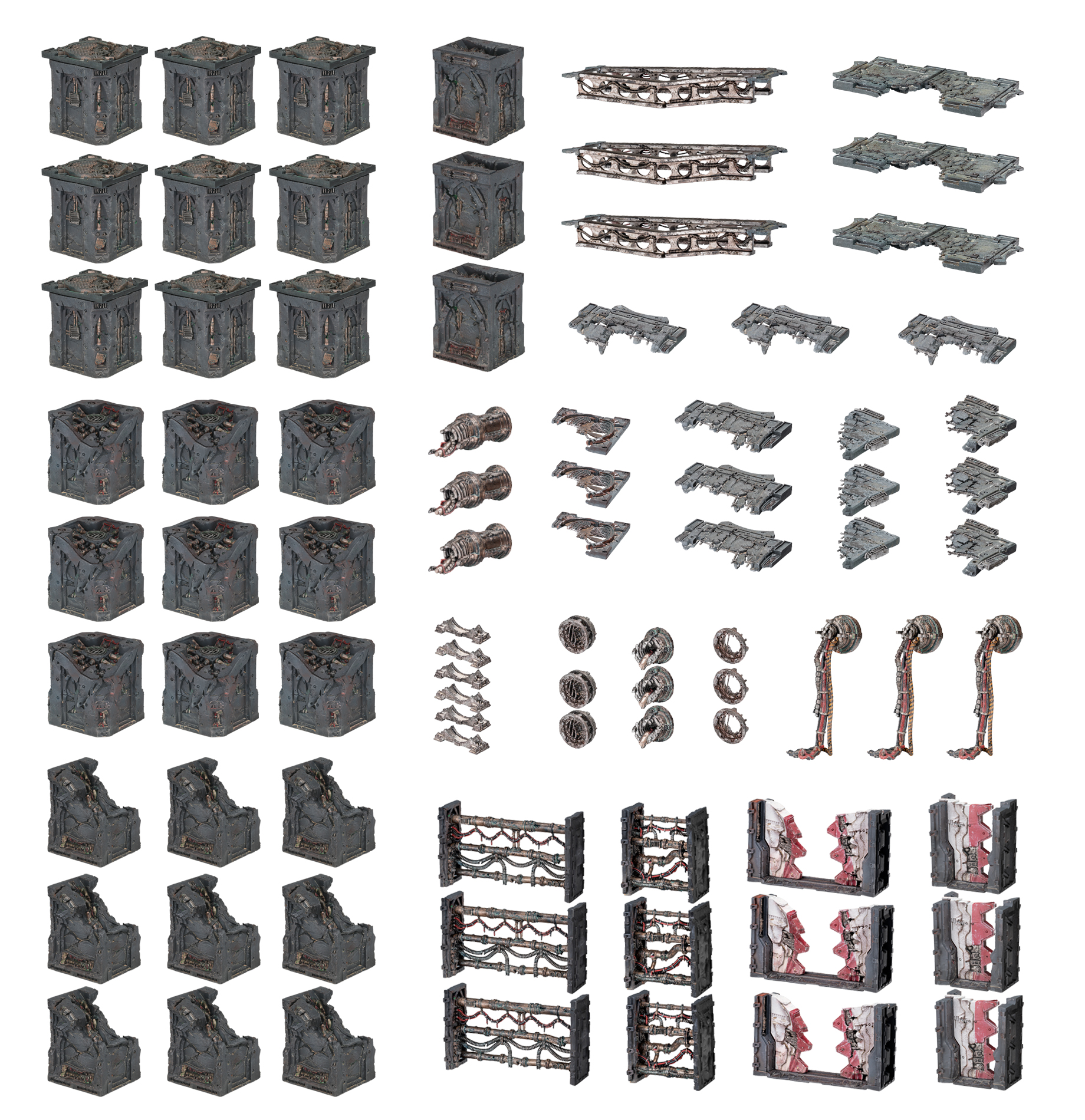 Assembled modular ruined underhive layout